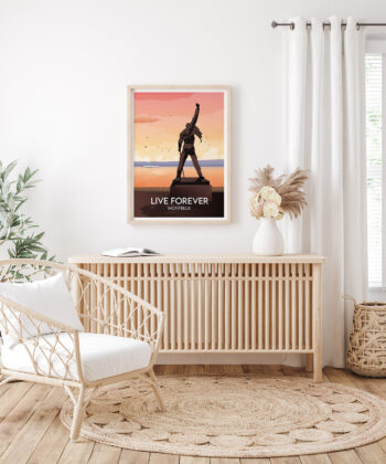 Affiche Montreux - Live forever – poster suisse, décoration murale, cadeau suisse