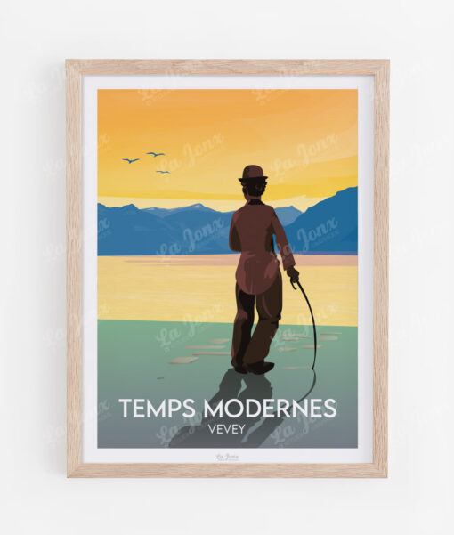 Affiche Temps Modernes – poster suisse, décoration murale, cadeau suisse