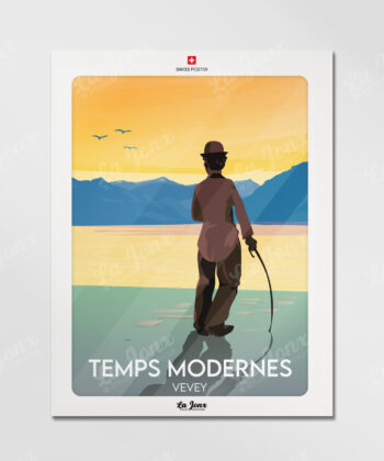 Affiche Temps Modernes – poster suisse, décoration murale, cadeau suisse
