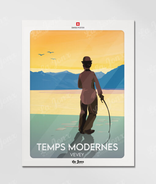 Affiche Temps Modernes – poster suisse, décoration murale, cadeau suisse