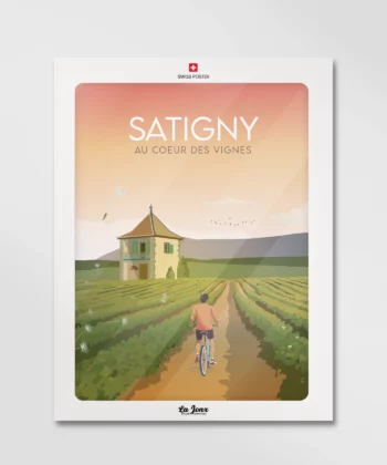 Affiche Satigny – poster suisse, décoration murale, cadeau suisse