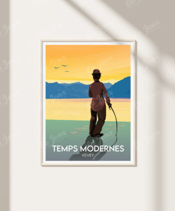 Affiche Temps Modernes – poster suisse, décoration murale, cadeau suisse