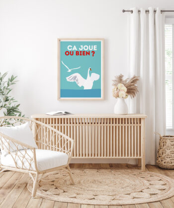 Affiche Ça va le chalet ? – poster suisse, décoration murale, cadeau suisse