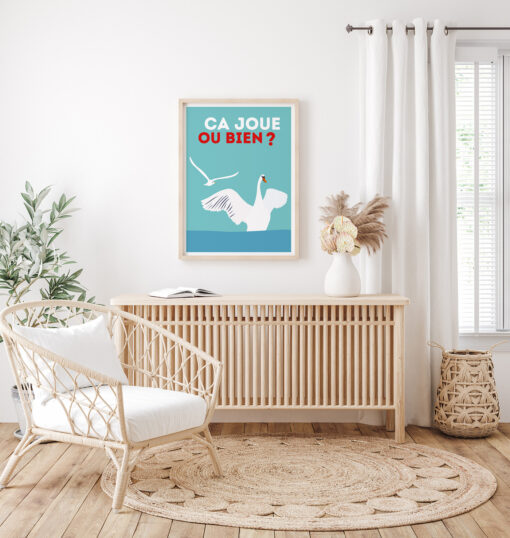 Affiche Ça va le chalet ? – poster suisse, décoration murale, cadeau suisse
