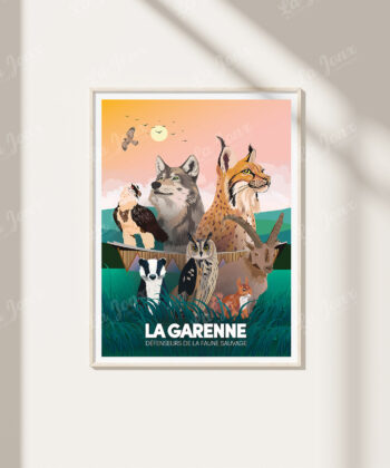 Affiche La Garenne - Défenseurs de la faune sauvage – poster suisse, décoration murale, cadeau suisse