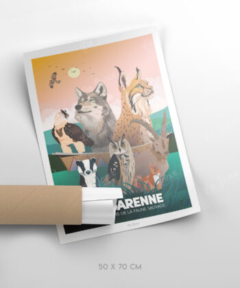 Affiche La Garenne - Défenseurs de la faune sauvage – poster suisse, décoration murale, cadeau suisse