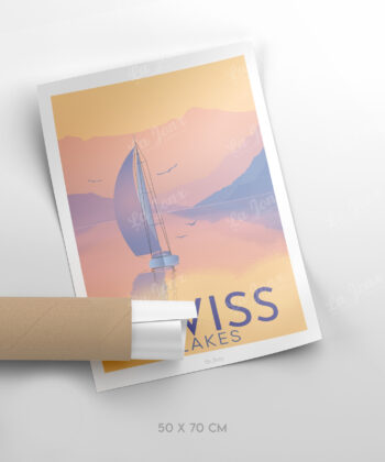 Poster for Swiss Lakes, Switzerland, format 50x70cm
