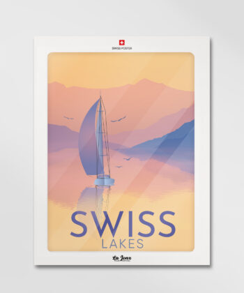 Swiss Lakes poster, the perfect gift to decorate your home