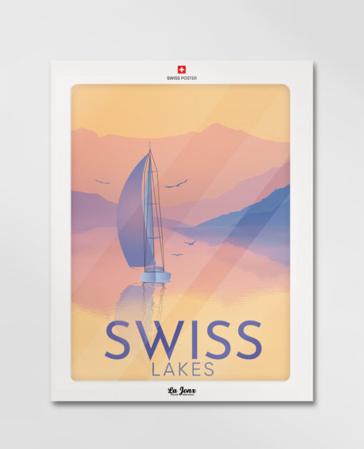 Swiss Lakes poster, the perfect gift to decorate your home