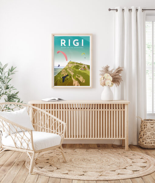 Rigi poster, original gift, on a wall