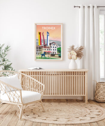 Poster von Troinex, originelles Geschenk, an einer Wand