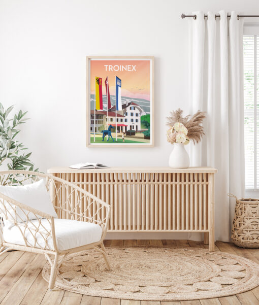 Poster von Troinex, originelles Geschenk, an einer Wand