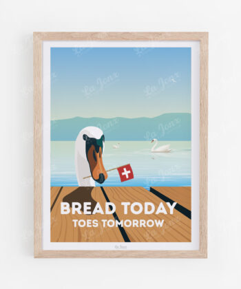 Affiche de Bread today - Toes tomorow, présentée dans un cadre en bois
