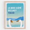Affiche de Le bon côté du lac, présentée dans un cadre en bois