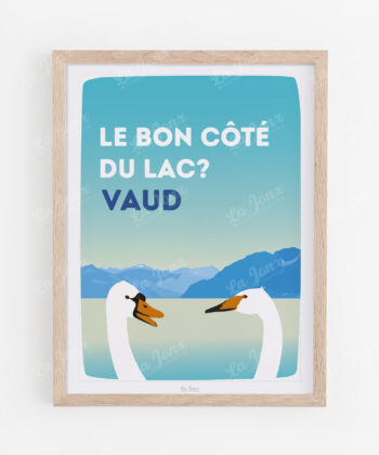 Affiche de Le bon côté du lac, présentée dans un cadre en bois