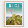 Affiche de Rigi, présentée dans un cadre en bois