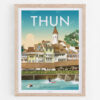 Poster of Thun, presented in a wooden frame