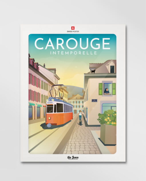 Affiche de Carouge l'intemporelle, cadeau parfait pour décorer votre intérieur