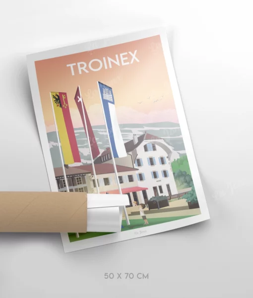 Plakat von Troinex, Schweiz, Format 50x70cm