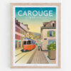 Affiche de Carouge l'intemporelle, présentée dans un cadre en bois