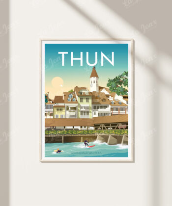 Affiche de Thoune, cadeau parfait pour décorer votre intérieur