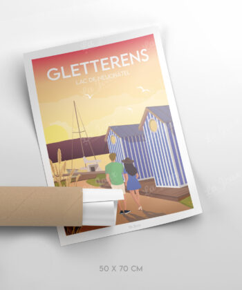 Poster of Gletterens, Switzerland, format 50x70cm