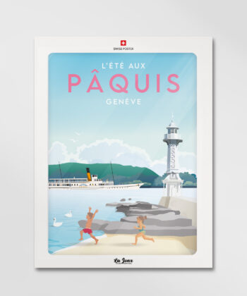 Poster for L'été aux Pâquis, Switzerland, format 50x70cm