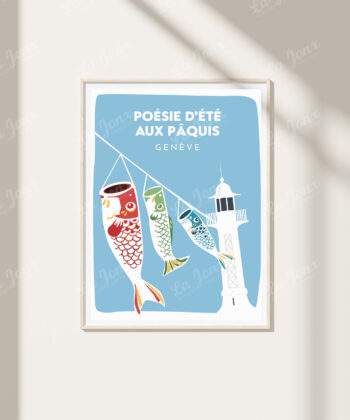 Affiche de Poésie d'été, cadeau original, sur un mur