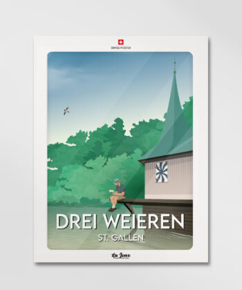 Affiche de St Gallen - Drei Weieren, cadeau parfait pour décorer votre intérieur